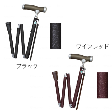 やわらか グリップステッキ 折り畳み 伸縮杖 フジホームのカラー