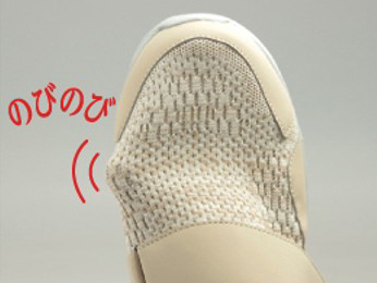 屋外用介護靴 SaiSai ストレッチニットシューズW750 外反母趾･むくみ対策 マリアンヌ ケアシューズ 両足販売の説明