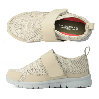 屋外用介護靴 SaiSai ストレッチニットシューズW750 外反母趾･むくみ対策 マリアンヌ ケアシューズ 両足販売　ベージュ