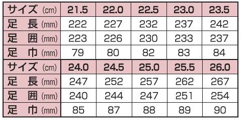 屋外用介護靴 SaiSai フラワープリントW941 外反母趾･むくみ対策 マリアンヌ ケアシューズ 両足販売 のサイズ