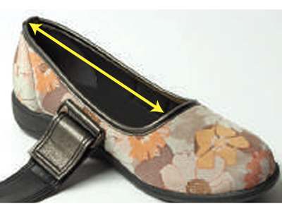 屋外用介護靴 SaiSai フラワープリントW941 外反母趾･むくみ対策 マリアンヌ ケアシューズ 両足販売の説明