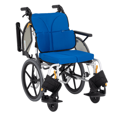【非課税】ネクストコア2 マルチ NEXT2-41BE 介助用車椅子 はねあげ&スイングアウト 伸縮式ブレーキ仕様　ブルー