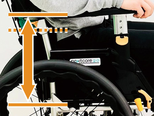 【非課税】ネクストコアⅡ アジャスト NEXT2-61B 介助用車いす ノーパンクタイヤの説明