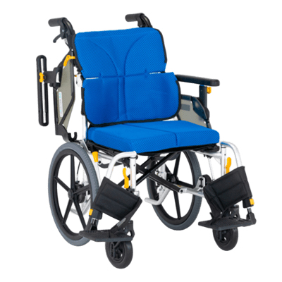 【非課税】ネクストコアⅡ アジャスト NEXT2-61BD 介助用車いす ノーパンクタイヤ ドラロック仕様　ブルー