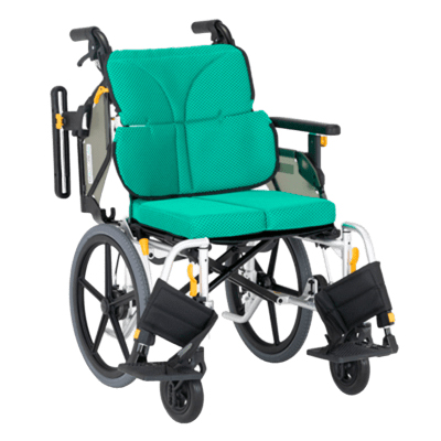 【非課税】ネクストコアⅡ アジャスト NEXT2-61BD 介助用車いす ノーパンクタイヤ ドラロック仕様　グリーン