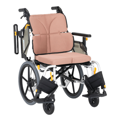 【非課税】ネクストコアⅡ アジャスト NEXT2-61BD 介助用車いす ノーパンクタイヤ ドラロック仕様　オークル