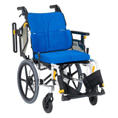 【非課税】ネクストコアⅡ アジャスト NEXT2-61BE 介助用車いす 伸縮式ブレーキ仕様　ブルー