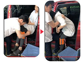 起立・移乗介助 リフティ・ピーヴォセット エナジーフロント てこの原理で移乗 介助者の腰痛リスク軽減 505304の説明