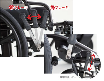 【非課税】自走式 耐荷重130kg KJP-5 シート幅･座面高調節可能 大型車いすモジュールタイプ KJPシリーズ ミキ Mikiの説明