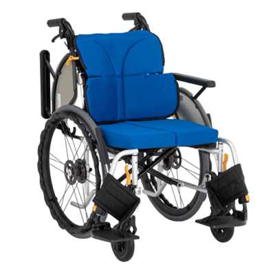 【非課税】ネクストコアⅡ マルチ NEXT2-31BE 自走用車いす 介助兼用 伸縮式ブレーキ仕様　ブルー