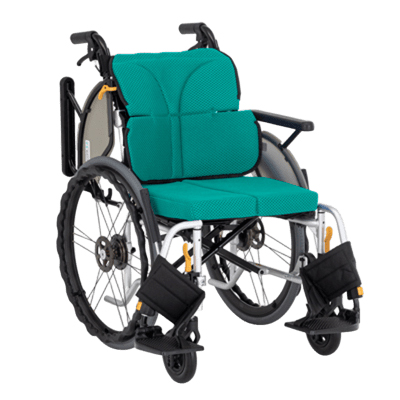 【非課税】ネクストコアⅡ マルチ NEXT2-31BE 自走用車いす 介助兼用 伸縮式ブレーキ仕様　グリーン