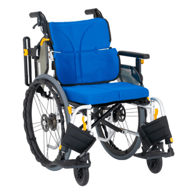 【非課税】ネクストコアⅡ アジャスト NEXT2-51B 自走用車椅子 介助兼用 モジュールタイプ ノーパンクタイヤ　ブルー