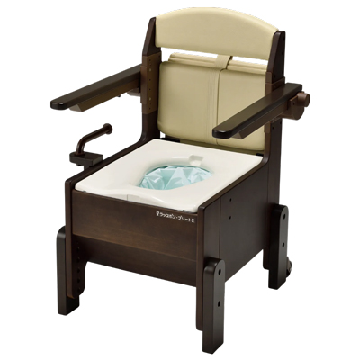 介護用自動ラップ式トイレ ラップポン・プリート2　ピンク