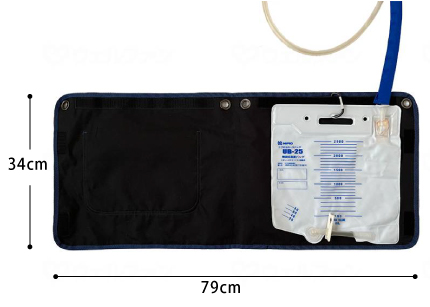 導尿バッグカバー 匂いが漏れないバッグ風ウロバッグカバー 尿･排液バッグの目隠しカバー テクナード SCSN002 SCSN002Eのサイズ