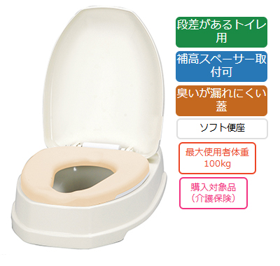簡易設置型洋式トイレ サニタリエースODソフト便座 両用式(補高 簡易設置型洋式トイレ サニタリエースODソフト便座 両用式(補高