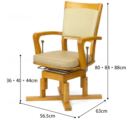 ピタットチェアFit PT-FT25 標準 組立済み 高さ調整の サイズ