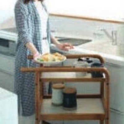 暮らし支えるワゴン RSP-KW1(BR/NA) 配膳ワゴン 滑り止め加工の説明