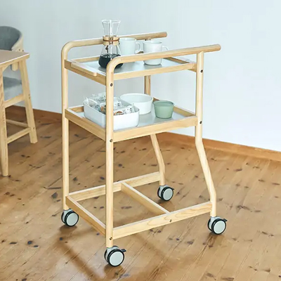 暮らし支えるワゴン RSP-KW1(BR/NA) 配膳ワゴン 滑り止め加工の説明