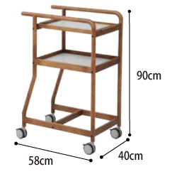 暮らし支えるワゴン RSP-KW1(BR/NA) 配膳ワゴン 滑り止め加工 のサイズ