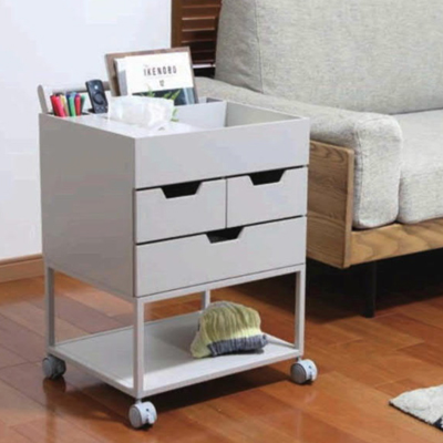 忘れ物防止ワゴン RSP-WG1(GR/NV) 収納ワゴン キャスターで簡単移動の説明