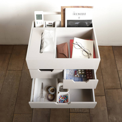 忘れ物防止ワゴン RSP-WG1(GR/NV) 収納ワゴン キャスターで簡単移動の説明