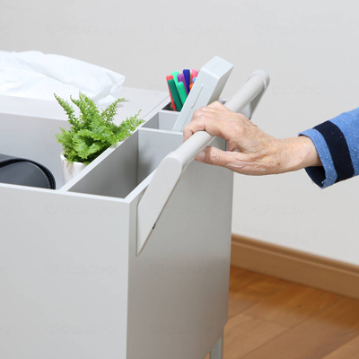 忘れ物防止ワゴン RSP-WG1(GR/NV) 収納ワゴン キャスターで簡単移動の説明