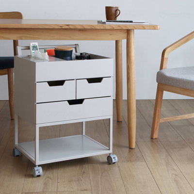 忘れ物防止ワゴン RSP-WG1(GR/NV) 収納ワゴン キャスターで簡単移動の説明