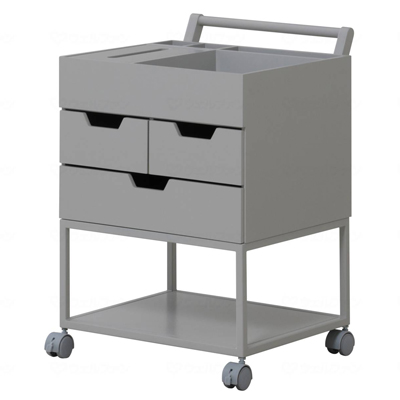 忘れ物防止ワゴン RSP-WG1(GR/NV) 収納ワゴン キャスターで簡単移動 グレー