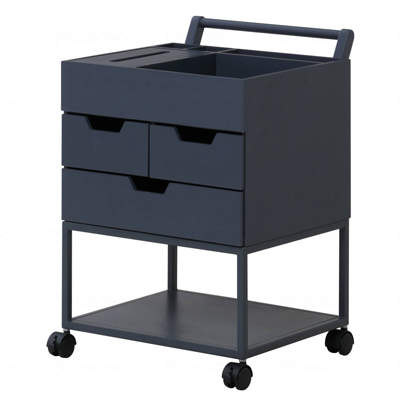 忘れ物防止ワゴン RSP-WG1(GR/NV) 収納ワゴン キャスターで簡単移動　ネイビー