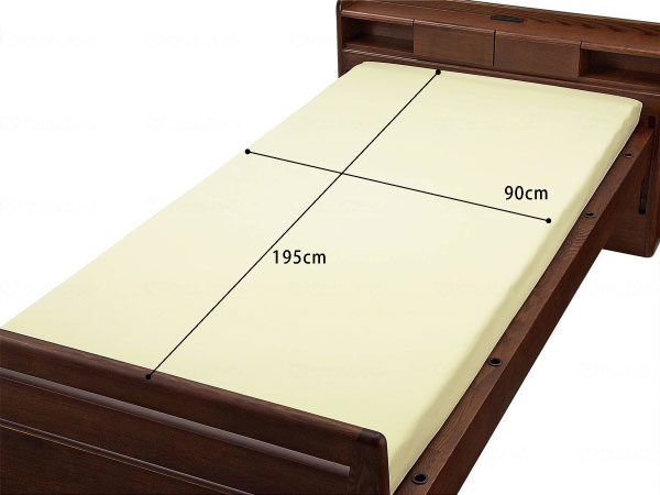 全身タイプ ポリスムースBOX防水シーツの寸法図