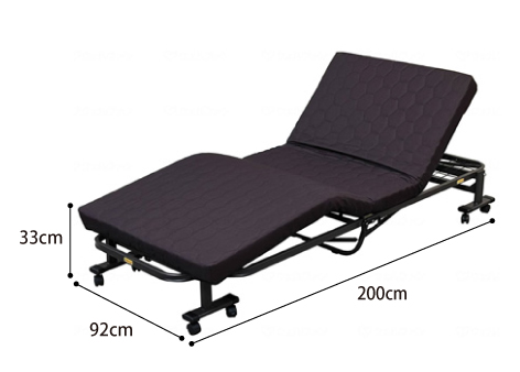 軽量コンパクト 電動リクライニング 折りたたみベッドのサイズ