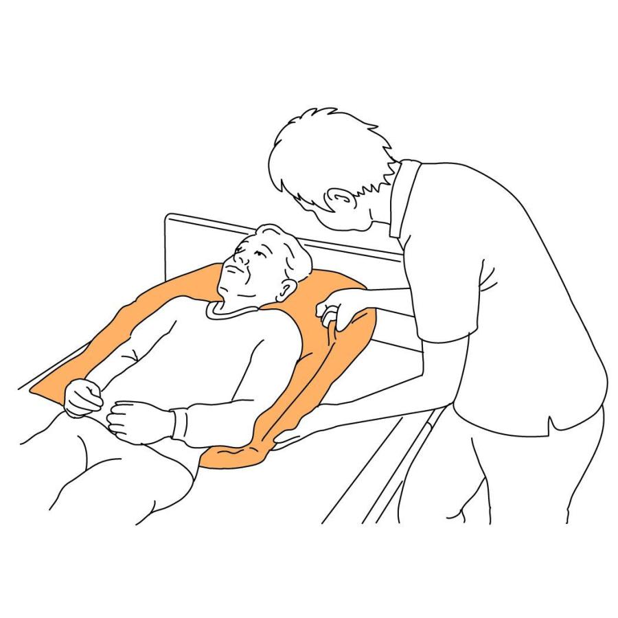 M-ableクッション《D型 MC-D》清拭タイプ使用例