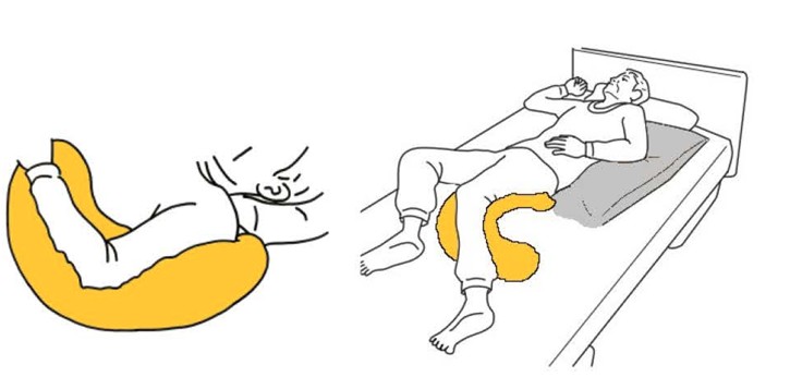 M-ableクッション《U型MC-U》清拭タイプ使用例