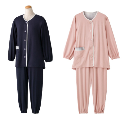 NOBI AID ワンタッチ のびのびストレッチパジャマ 800464 S～LL 年間素材のカラー