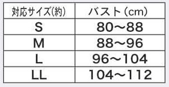 TERAXHOT 血行促進温感インナー S～LLのサイズ