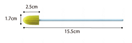 オーラルプラス口腔ケアスポンジ のサイズ