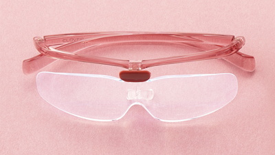 老眼鏡 クラフトルーペ1.6倍&2.0倍 クロバーのカラー（色）スモーキーピンク