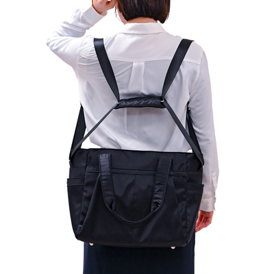 コアルー プライム 5way 大容量 撥水 A4・PC収納可 訪問看護 ケアマネ スタッフ向けリュックの説明