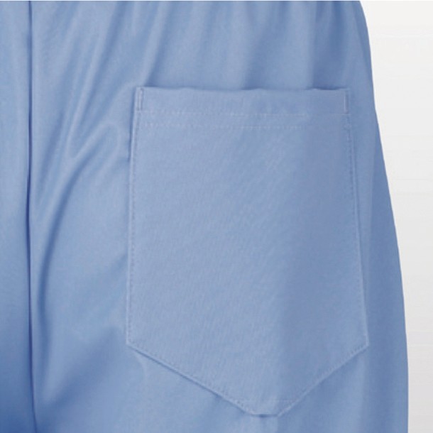 濡れない蒸れない 入浴介護ハーフパンツ フットマーク(403341) 防水･撥水仕様 入浴介助 介護施設スタッフ 訪問看護の説明