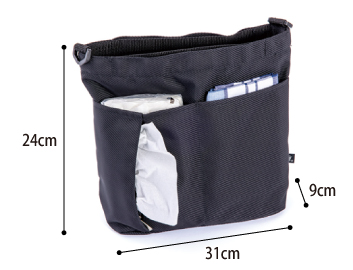 訪問バッグ 3WAYバッグインバッグ(404204) フットマーク ケアマネ･看護師･訪問介護看護スタッフ向けミニトート･ショルダーバッグのサイズ