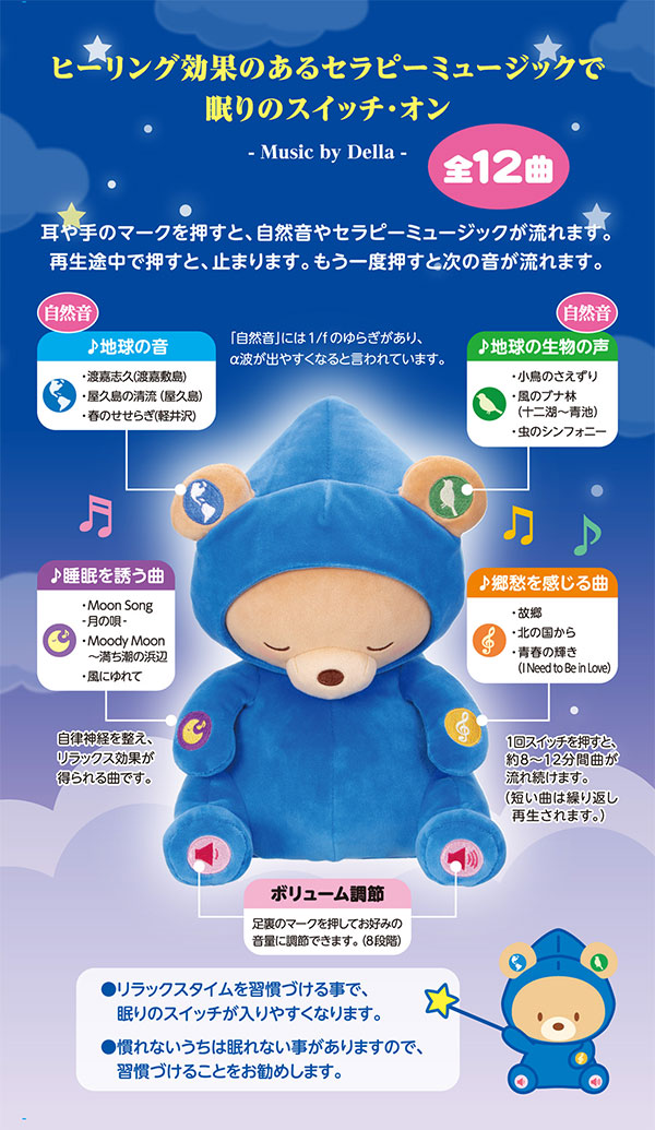 よってくるネイール☆星人 眠りのリズムを整える入眠サポートグッズ　ミュージック
